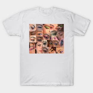 eye makeup aesthetic collage T-Shirt